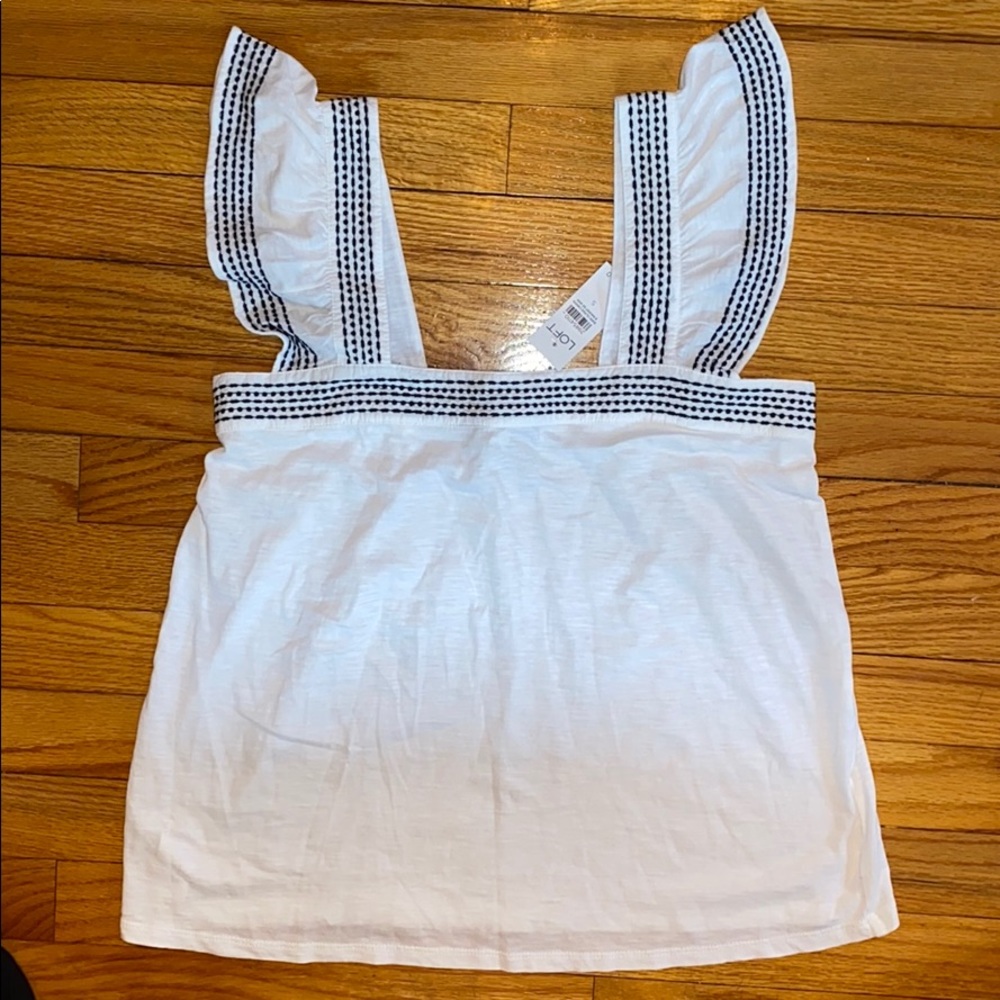 Stitched Ruffle Sleeve Top - Picture 2 of 4